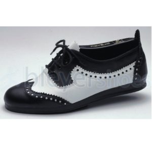 BS7135 Bleyer Lindy Hopper Lace Up in black and white