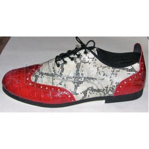 BS753901 Custom Bleyer Charleston in Red Crocodile & Snakeskin (synthetic)