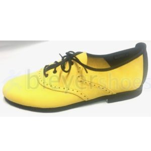 BS7139 Custom Bleyer Saddle Yellow with Black Heel Section plus EVA Sole and Heel with Black visible edge